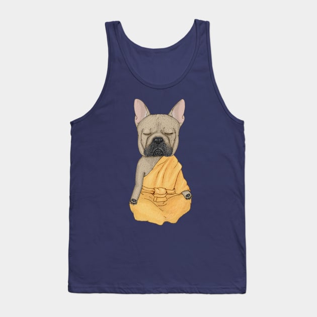 Frenchie meditation Tank Top by Barruf